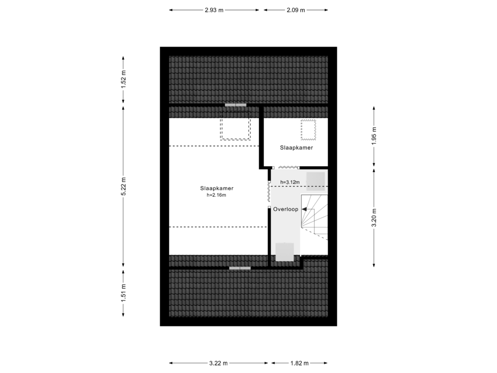 Bekijk plattegrond van 2e Verdieping van Baroniestraat 16