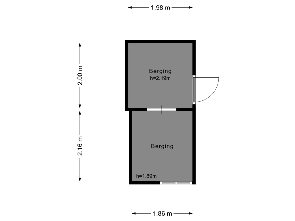 Bekijk plattegrond van Berging van Baroniestraat 16