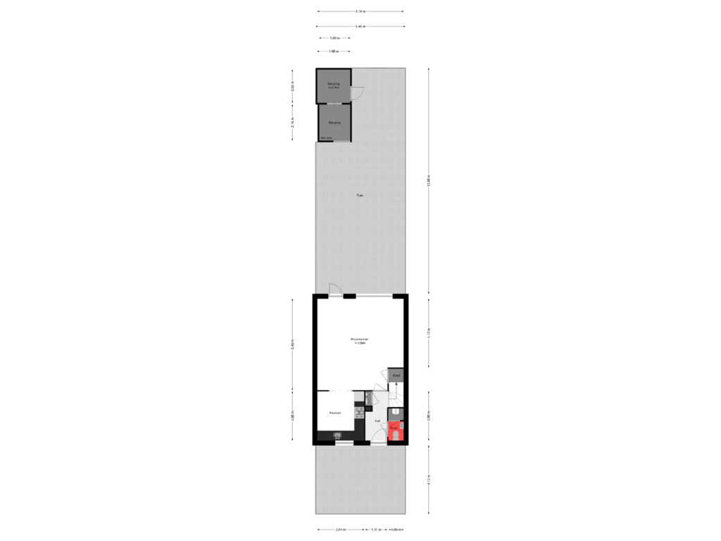 Bekijk plattegrond van Perceel van Baroniestraat 16