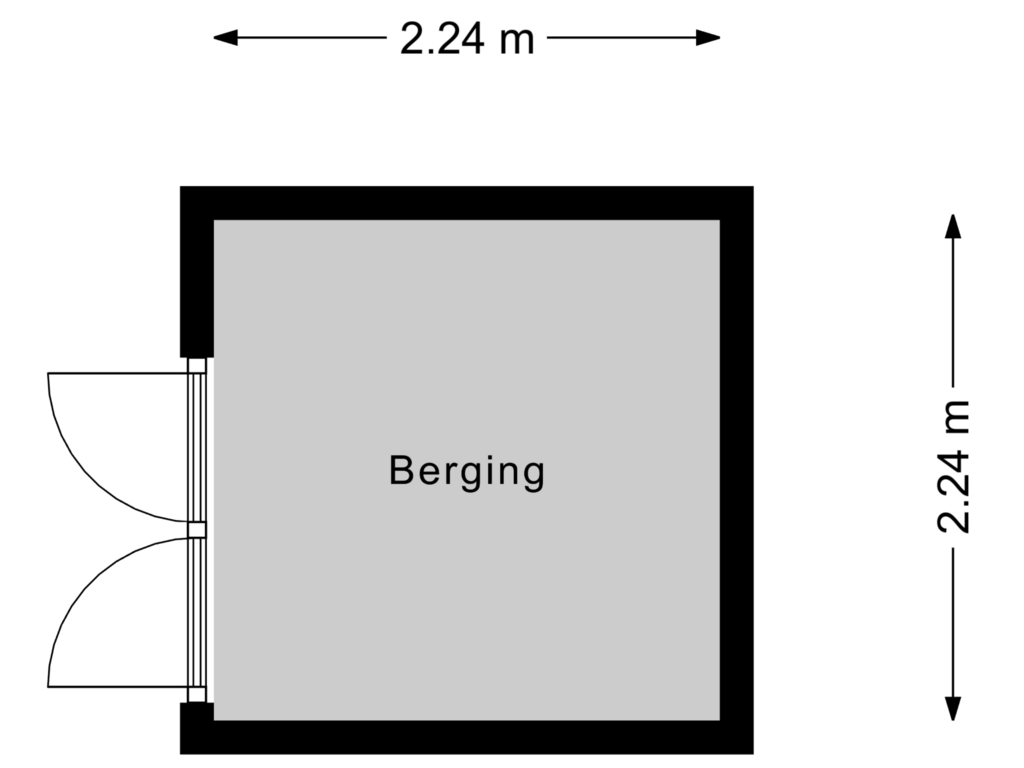 Bekijk plattegrond van Berging van Pottenbakkerstraat 36