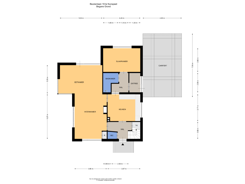 View floorplan of Begane Grond of Beukenlaan 19