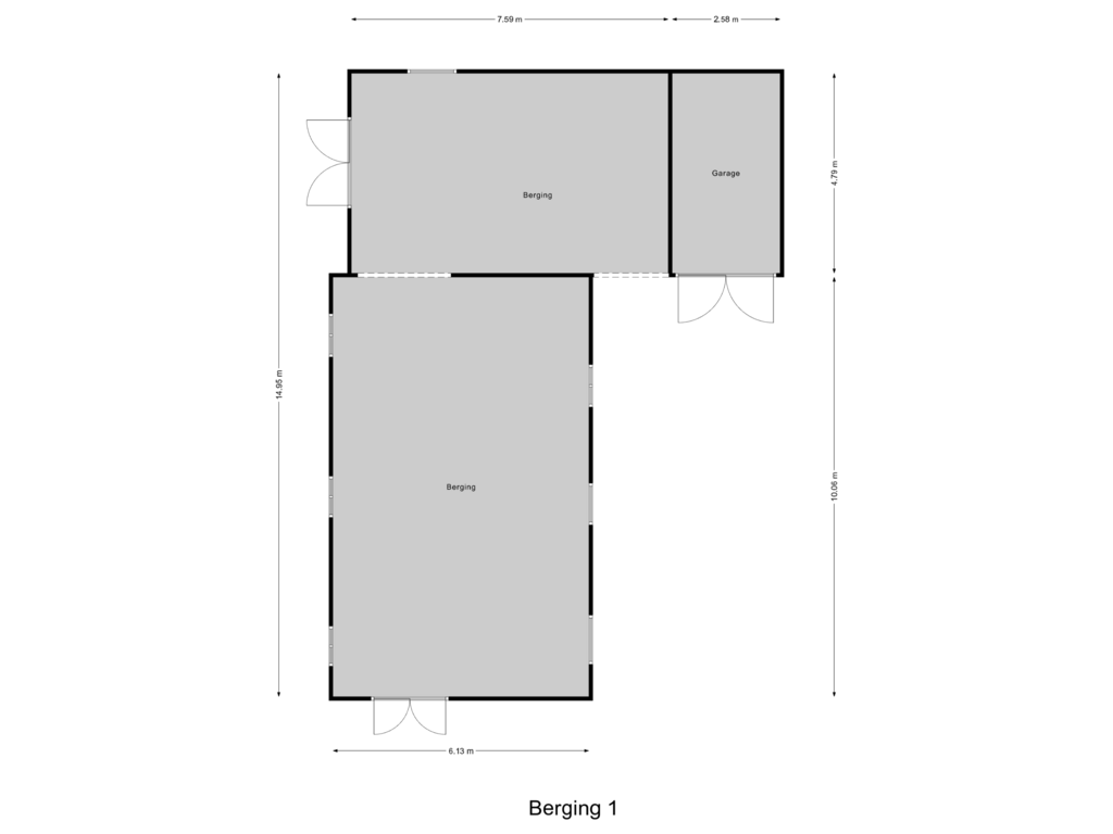 Bekijk plattegrond van Berging 1 van Koningstraat 43