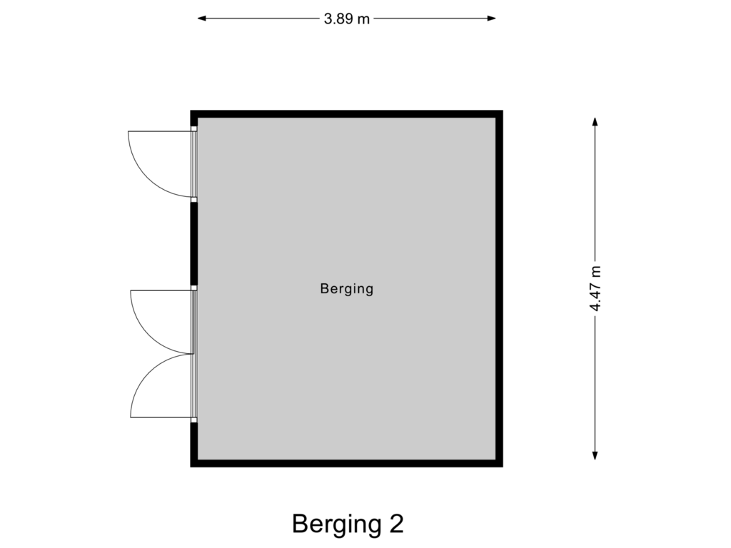 Bekijk plattegrond van Berging 2 van Koningstraat 43