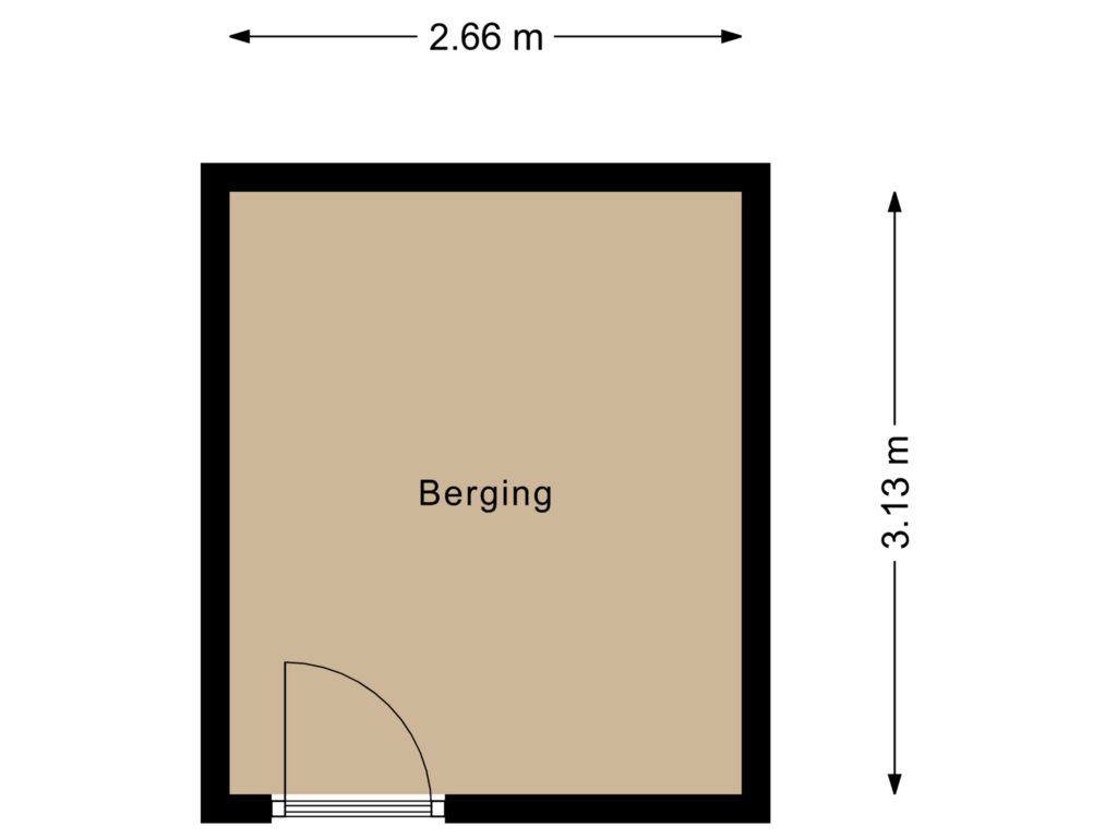 View floorplan of Berging  of Edisonlaan 113