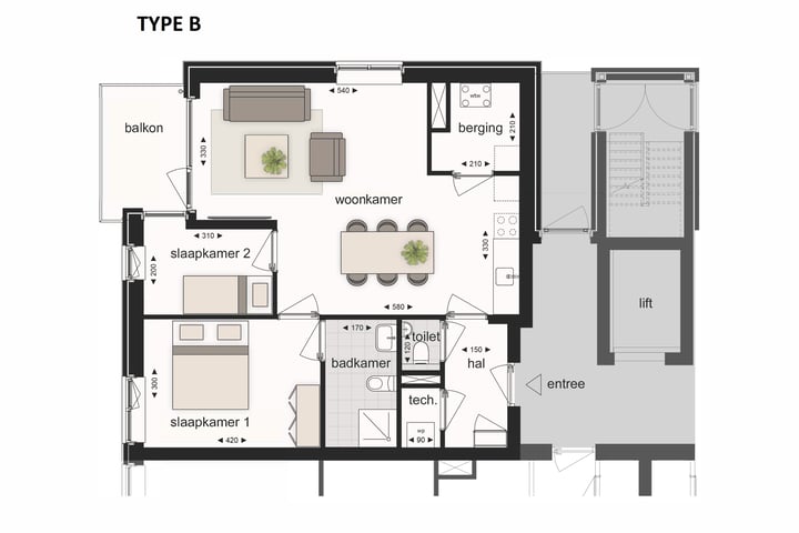 View photo 4 of Appartement type B (Bouwnr. 4)