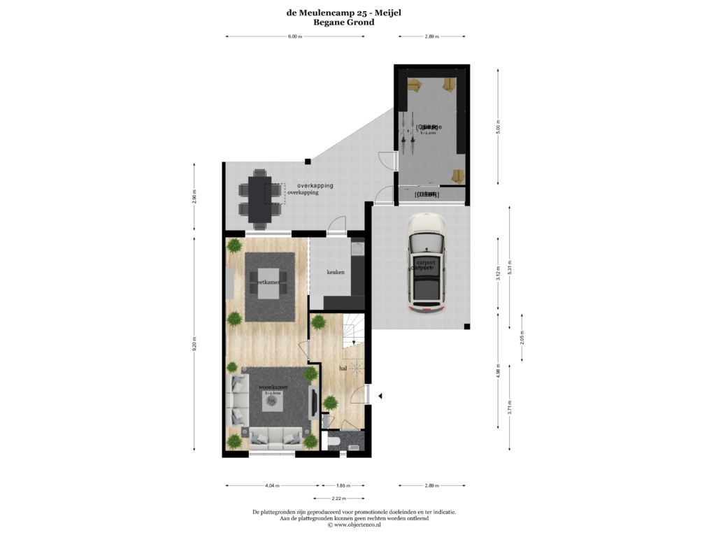 Bekijk plattegrond van BEGANE GROND van De Meulencamp 25