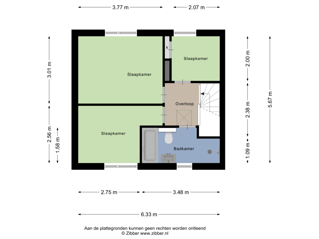 Bekijk plattegrond van Eerste verdieping van Jan van Amstelstraat 4