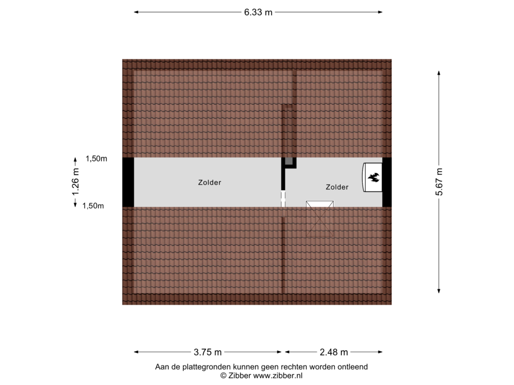 Bekijk plattegrond van Zolder van Jan van Amstelstraat 4