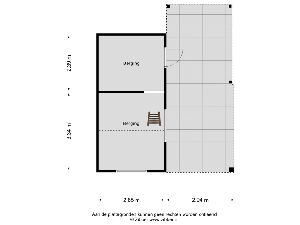 Bekijk plattegrond van Berging van Jan van Amstelstraat 4