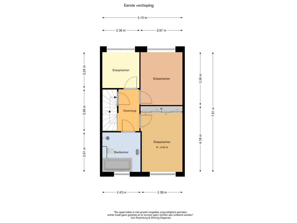 Bekijk plattegrond van Eerste verdieping van Minorcalaan 19