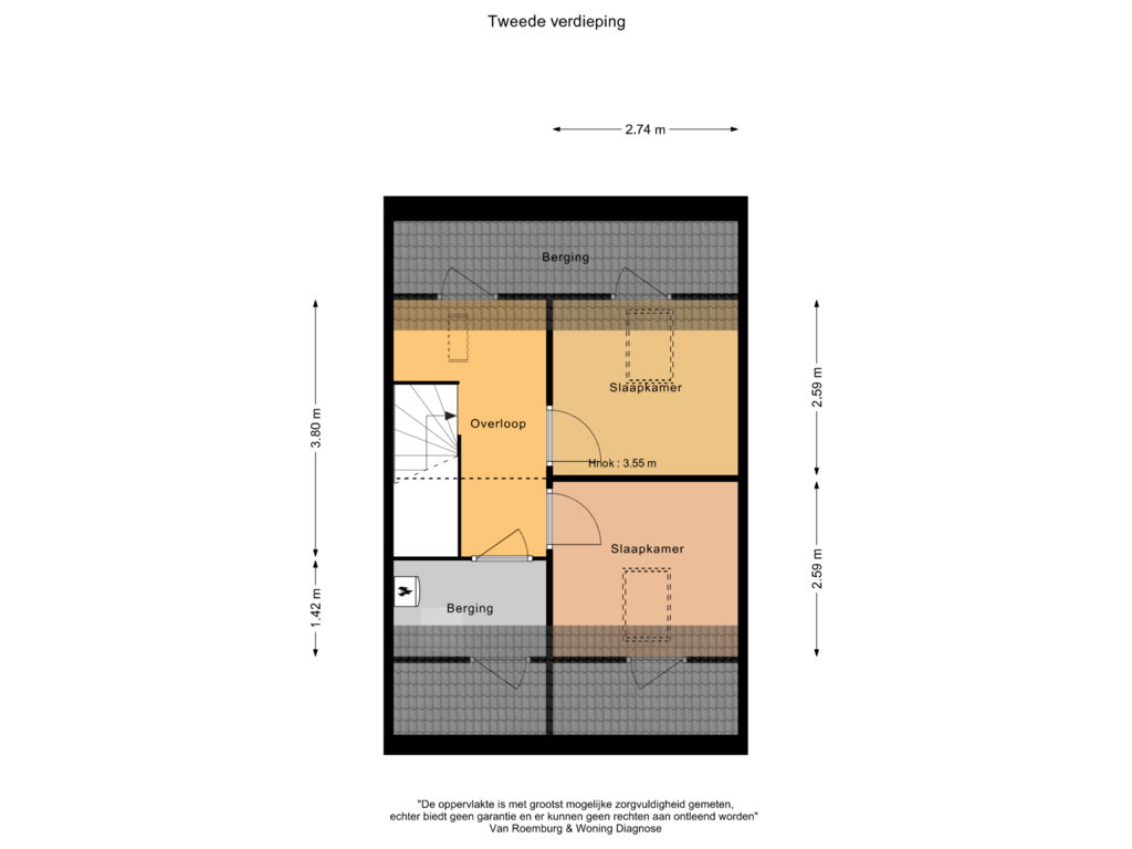 Bekijk plattegrond van Tweede verdieping van Minorcalaan 19