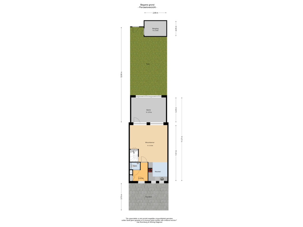 Bekijk plattegrond van Tuin van Minorcalaan 19