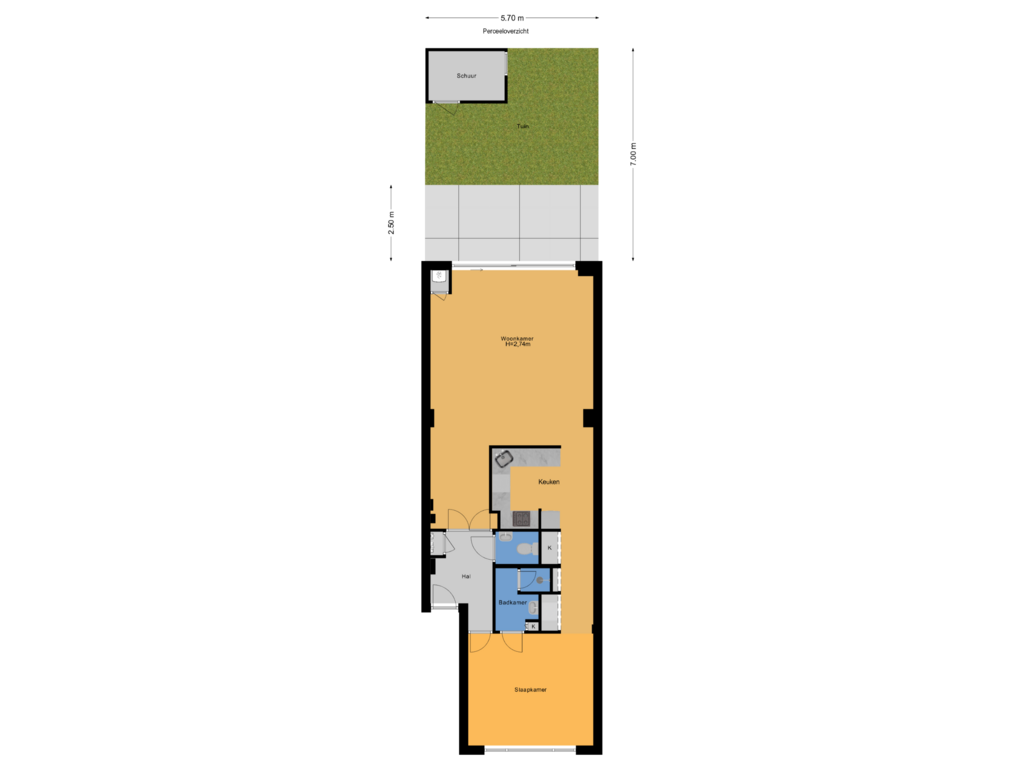 View floorplan of Perceeloverzicht of Tannhäuserstraat 11