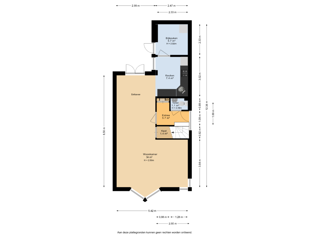 Bekijk plattegrond van Begane grond van It Houtstek 5