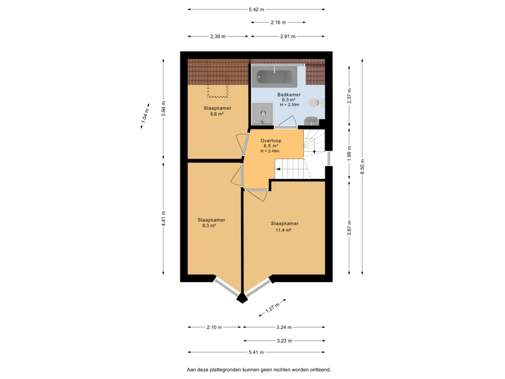 Bekijk plattegrond van Eerste verdieping van It Houtstek 5