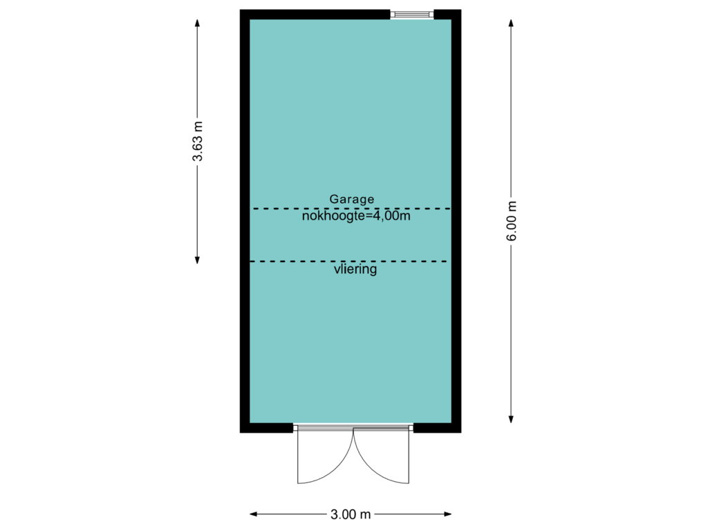 Bekijk plattegrond van Garage van Rossinilaan 24