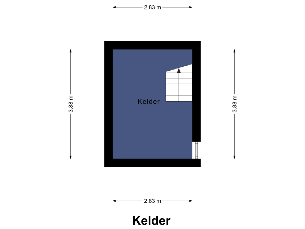 Bekijk plattegrond van Kelder van Pastoor Vranckenlaan 70