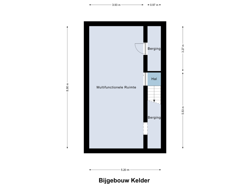 Bekijk plattegrond van Bijgebouw Kelder van Pastoor Vranckenlaan 70