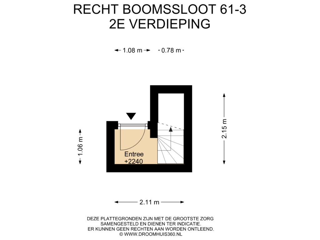 Bekijk plattegrond van 2E Verdieping van Recht Boomssloot 61-3