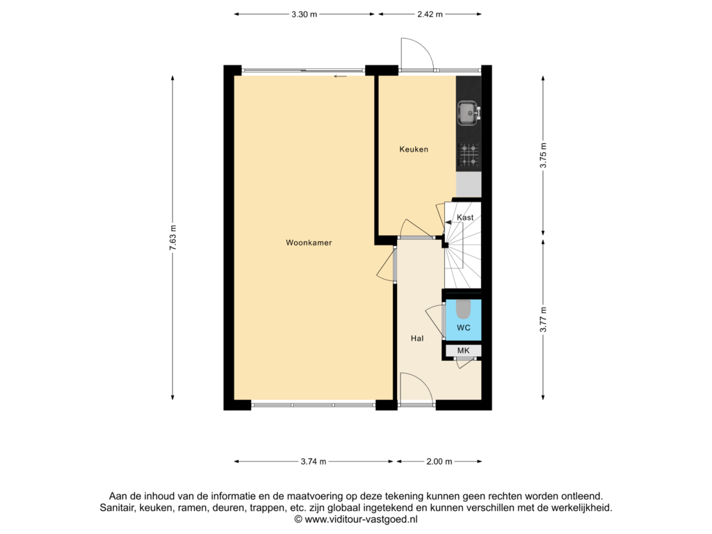 Bekijk plattegrond van Begane grond van Van Goghlaan 58