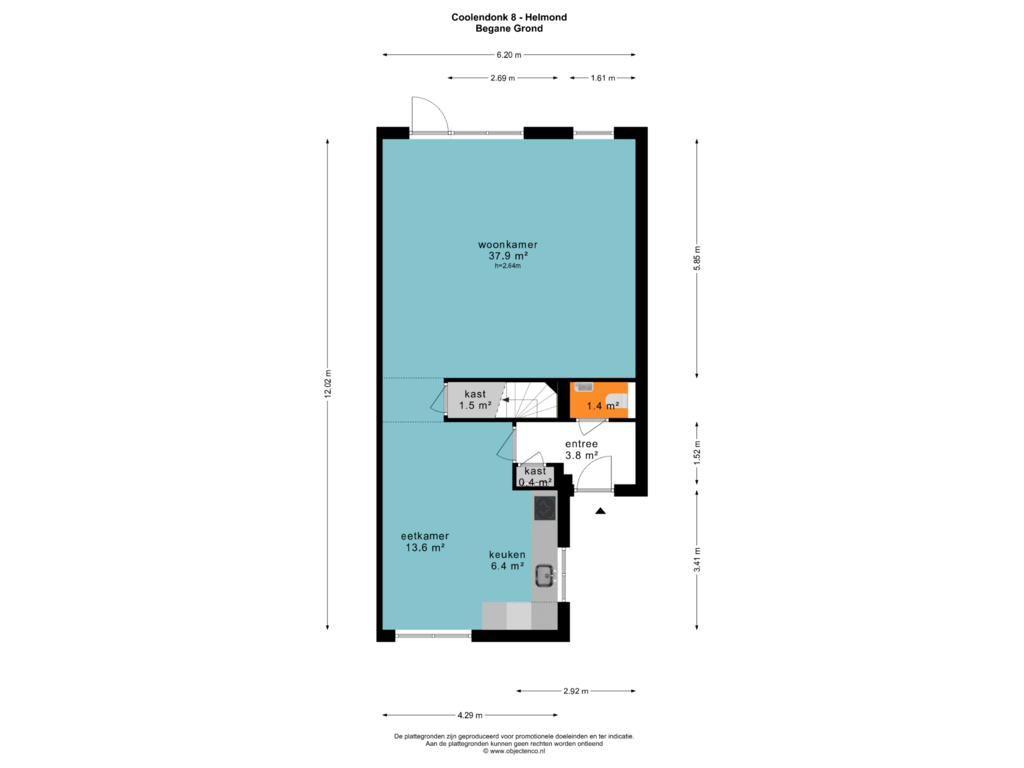 Bekijk plattegrond van BEGANE GROND van Coolendonk 8