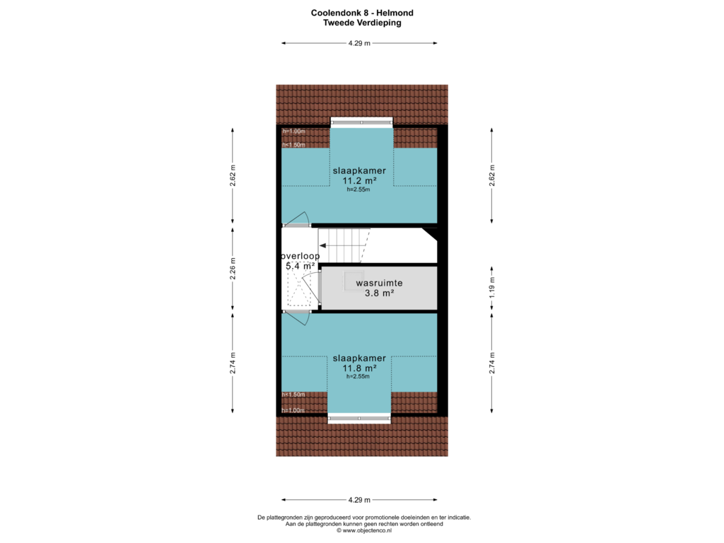 Bekijk plattegrond van TWEEDE VERDIEPING van Coolendonk 8