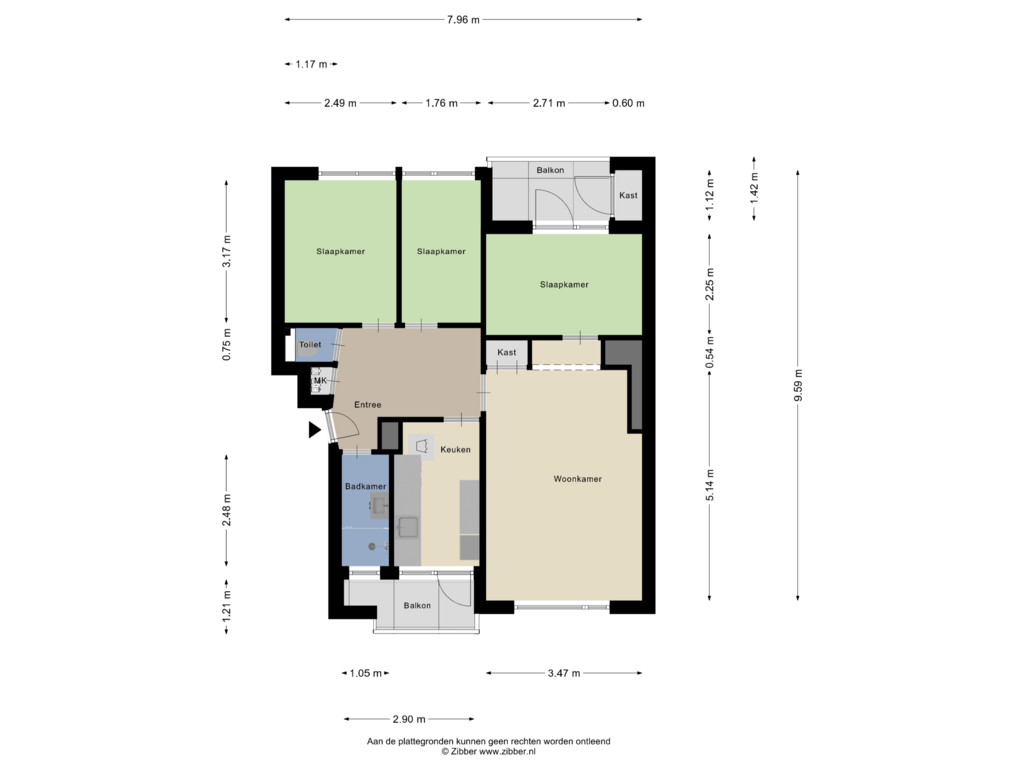 View floorplan of Appartement of Scheldestraat 57