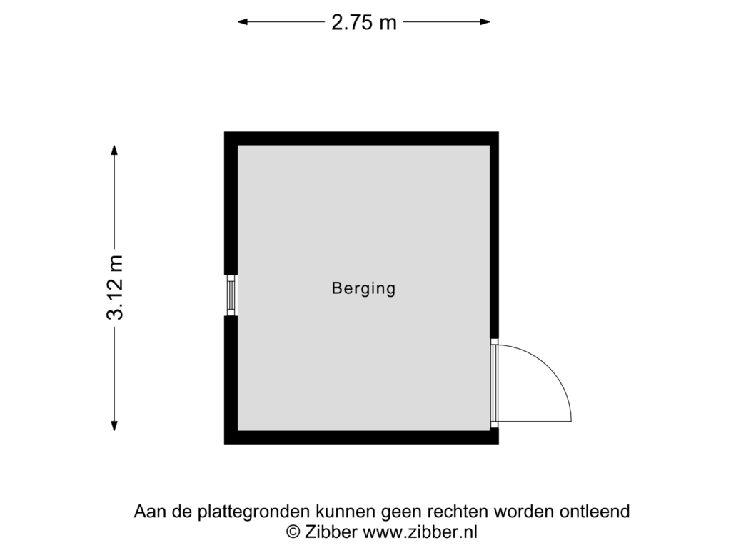 View floorplan of Berging of Scheldestraat 57