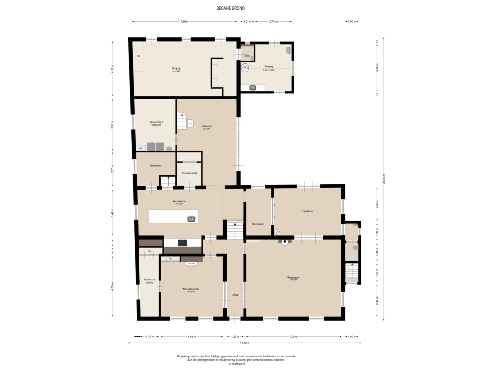 Bekijk plattegrond van Begane grond van Kruisstraat 17