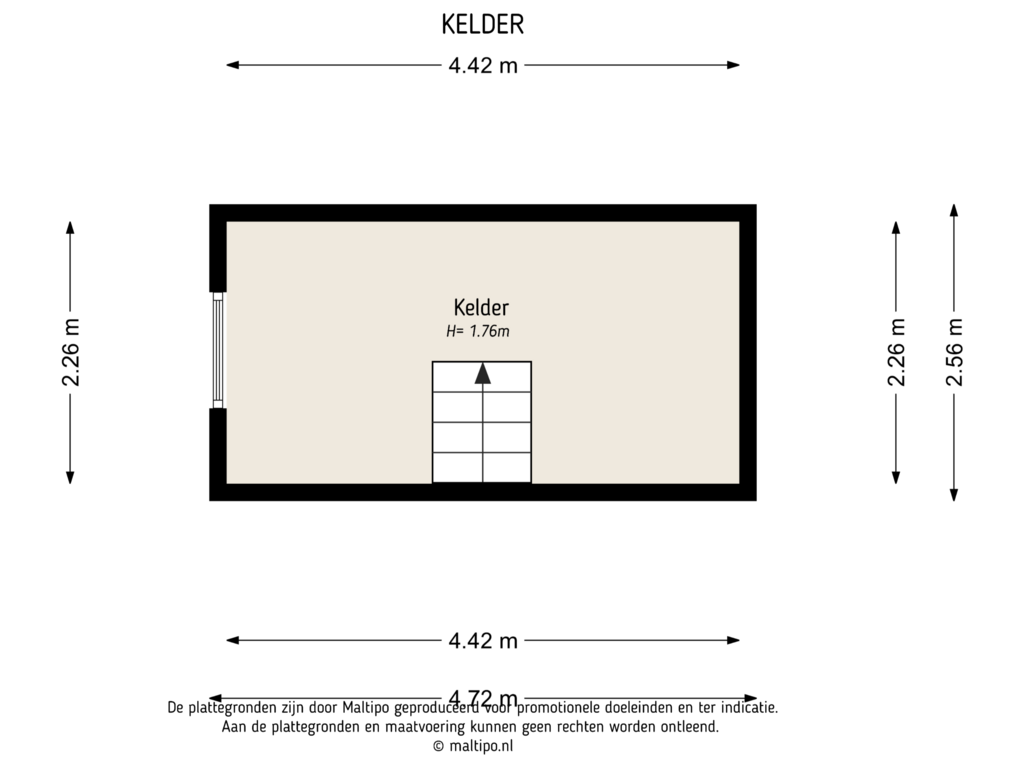 Bekijk plattegrond van Kelder van Kruisstraat 17