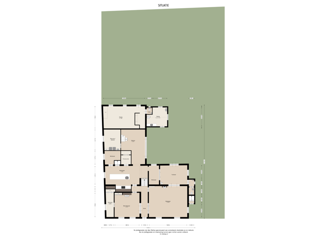 Bekijk plattegrond van Situatie van Kruisstraat 17