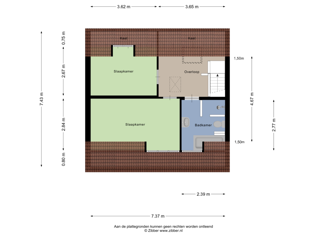 Bekijk plattegrond van Eerste Verdieping van Jan Cellierslaan 33