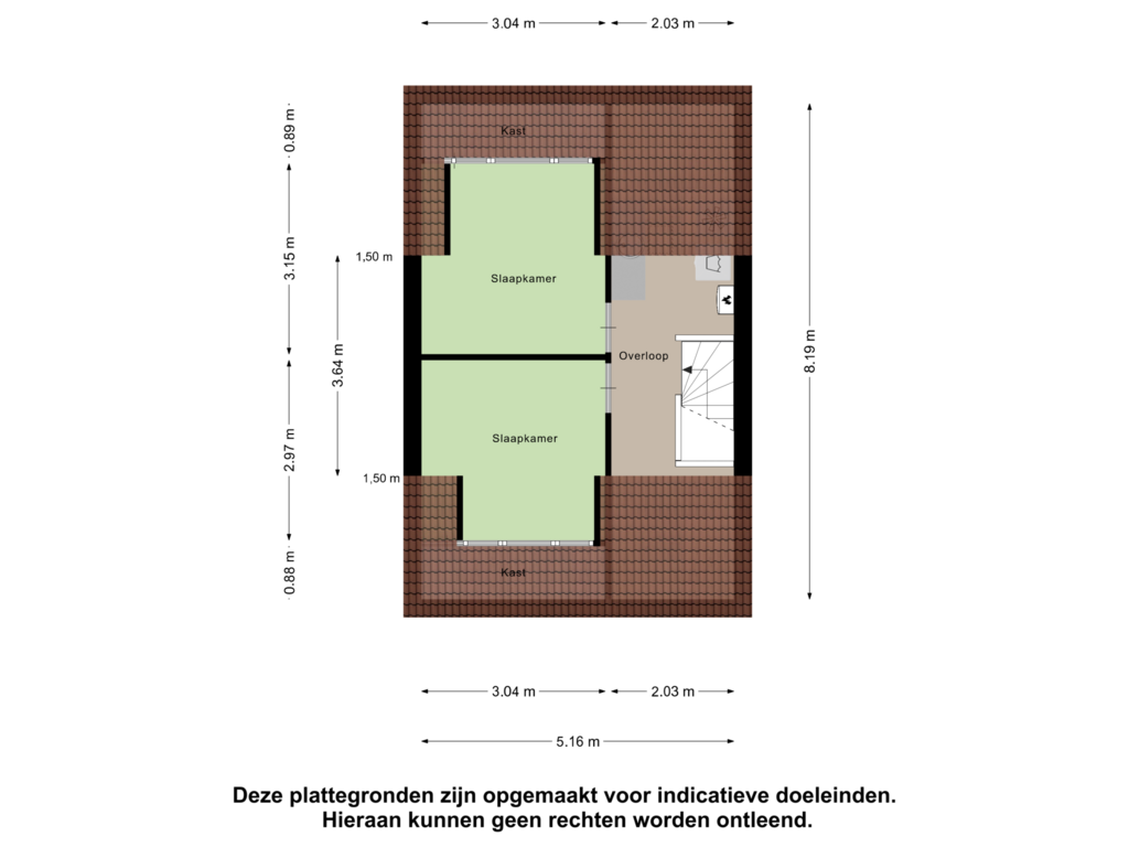 Bekijk plattegrond van Tweede Verdieping van Van Goudoeverstraat 15