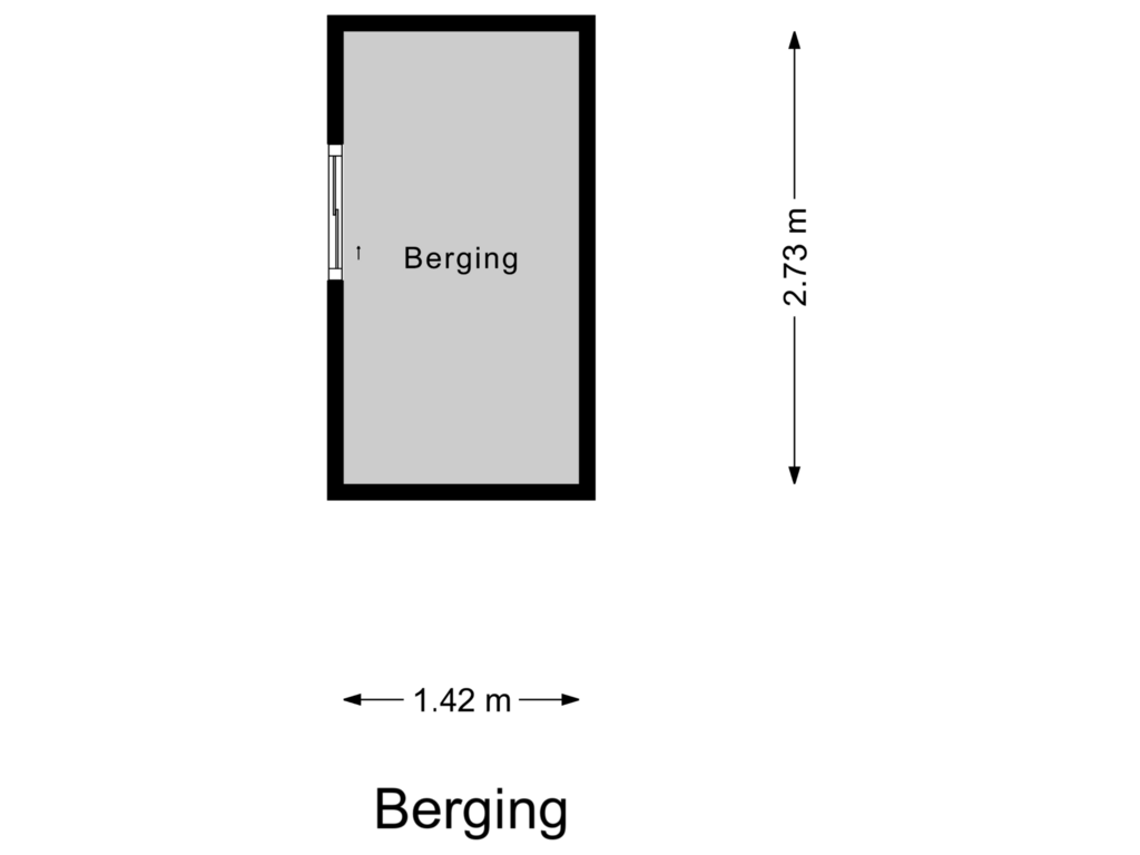 View floorplan of Berging of Binnen Walevest 30