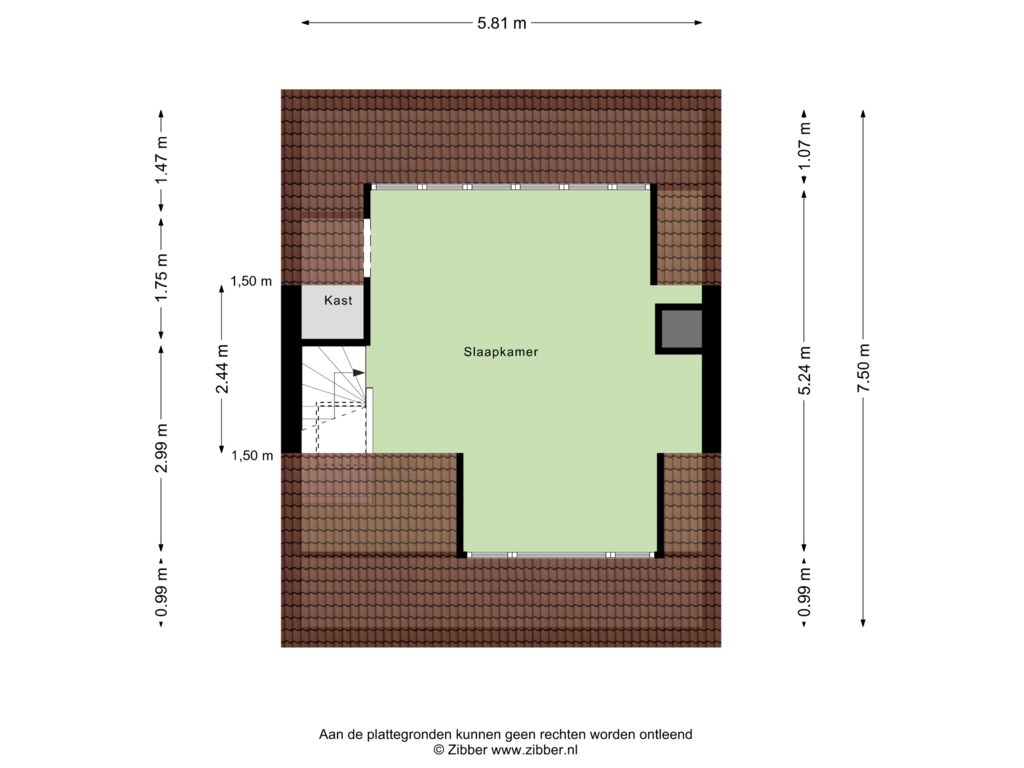 Bekijk plattegrond van Tweede verdieping van Camera Obscuralaan 49