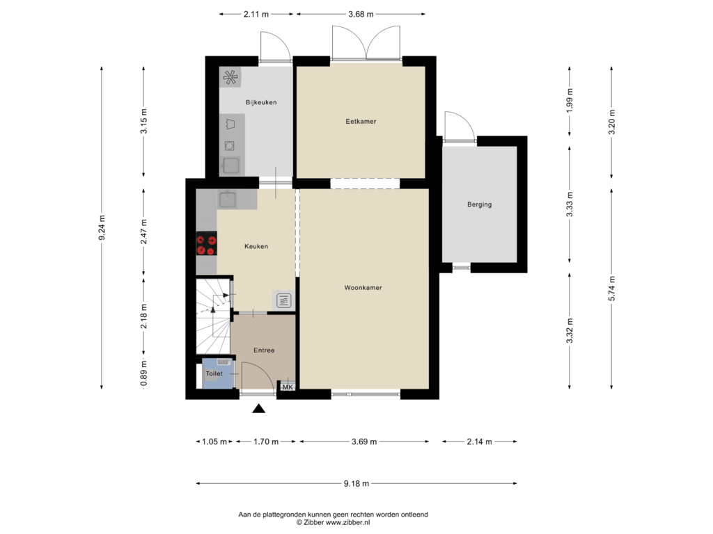 Bekijk plattegrond van Begane Grond van Moeshof 52