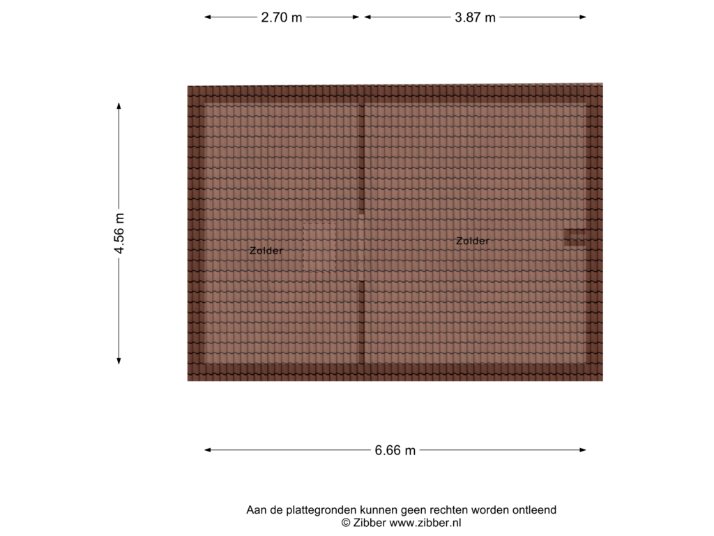 Bekijk plattegrond van Zolder van Moeshof 52