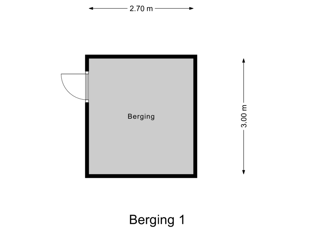 Bekijk plattegrond van Berging 1 van Noordpark 34