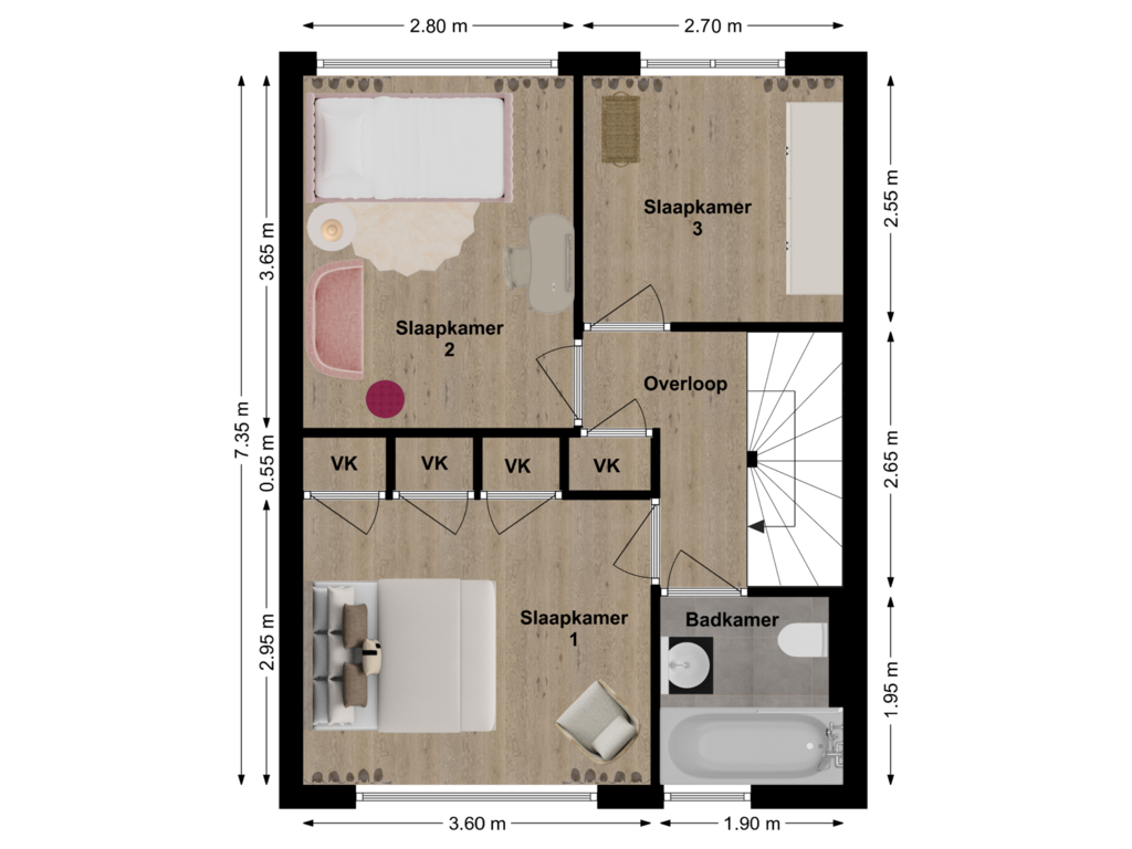 Bekijk plattegrond van Floor 1 van Bentlaken 27