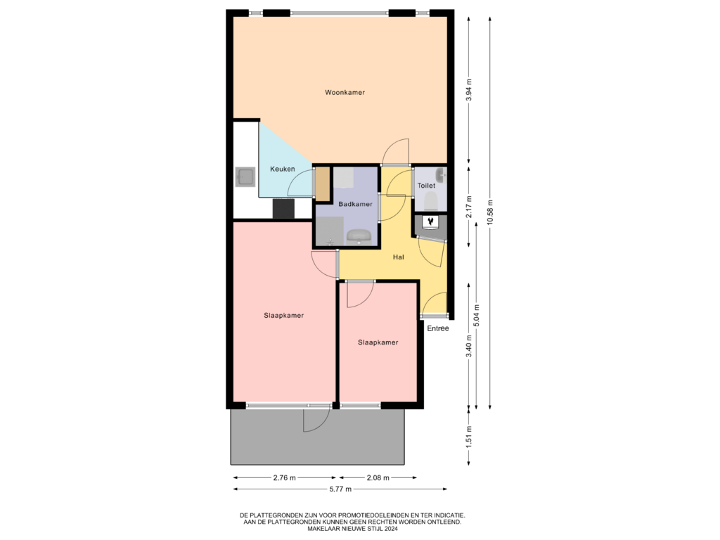 Bekijk plattegrond van 2e verdieping van Markt 10