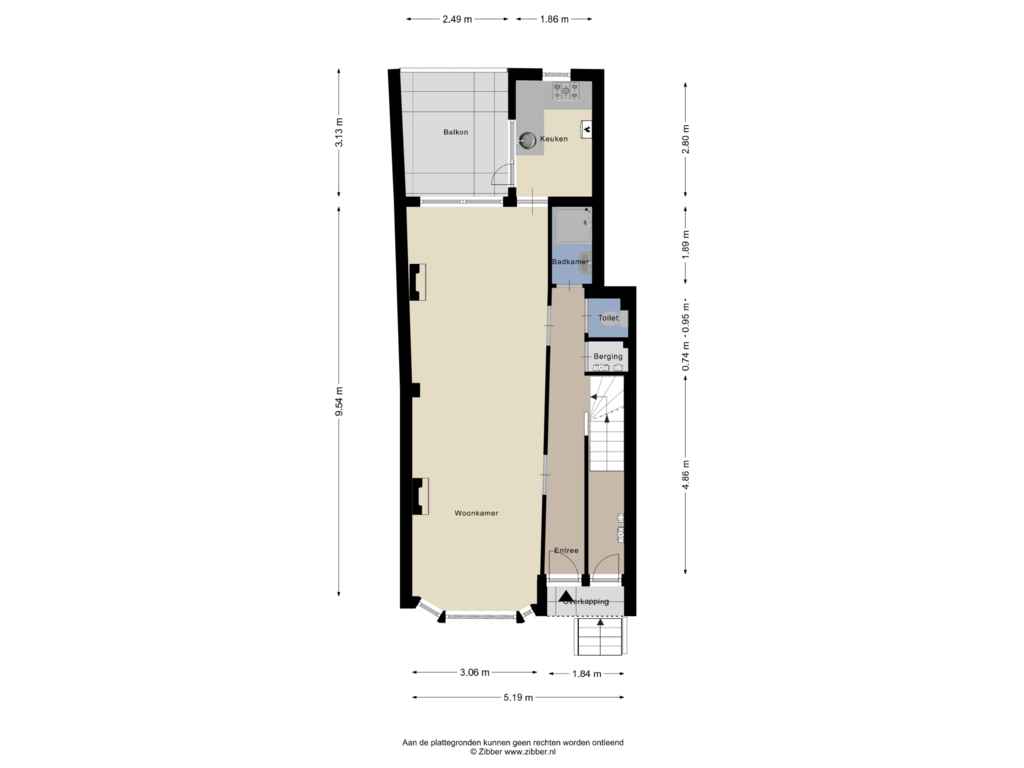 Bekijk plattegrond van Begane grond van Jan van Houtkade 7