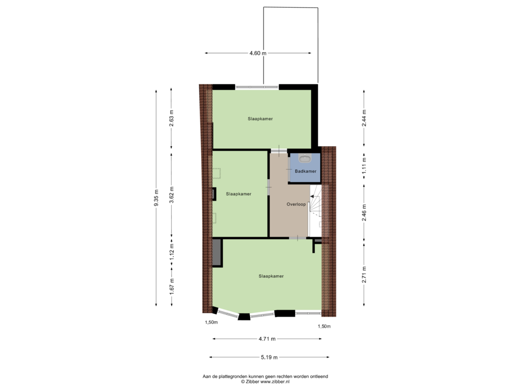 Bekijk plattegrond van Tweede verdieping van Jan van Houtkade 7