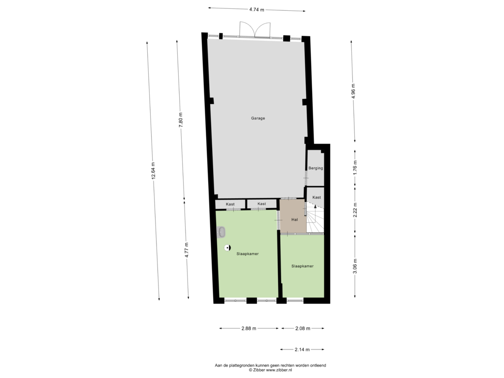 Bekijk plattegrond van Souterrain van Jan van Houtkade 7