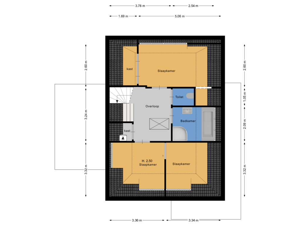 Bekijk plattegrond van 1ste verdieping van Nieuw-Loosdrechtsedijk 60