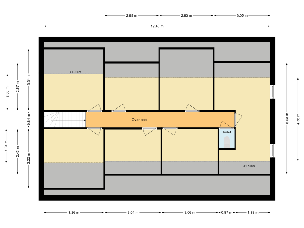 View floorplan of Eerste verdieping of Sweenslag 18