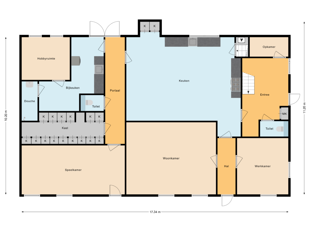 View floorplan of Woonboerderij - Optie of Sweenslag 18