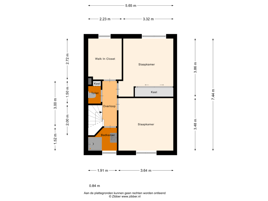 Bekijk plattegrond van Eerste Verdieping van St.Martinusweg 45