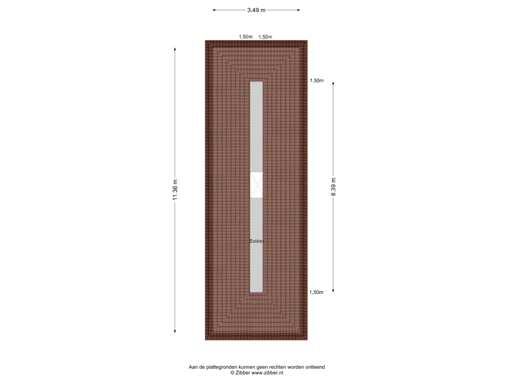 View floorplan of Zolder of Zandkreekstraat 9