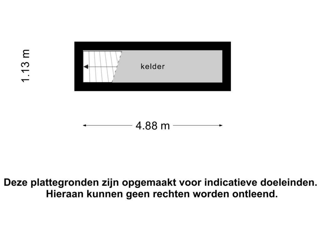 Bekijk plattegrond van kelder van Poststraat 8