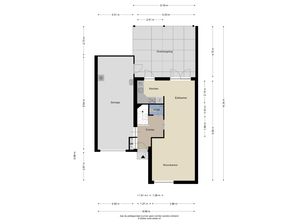 Bekijk plattegrond van Begane Grond van Gerard Doustraat 18